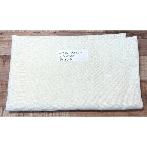 Linen Cream Fabric 28 Count Evenweave Cross Stitch Material 30x23 - Picture 1 of 3
